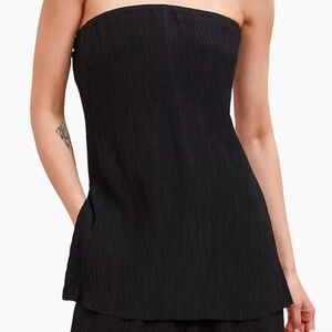 Black Strapless Top